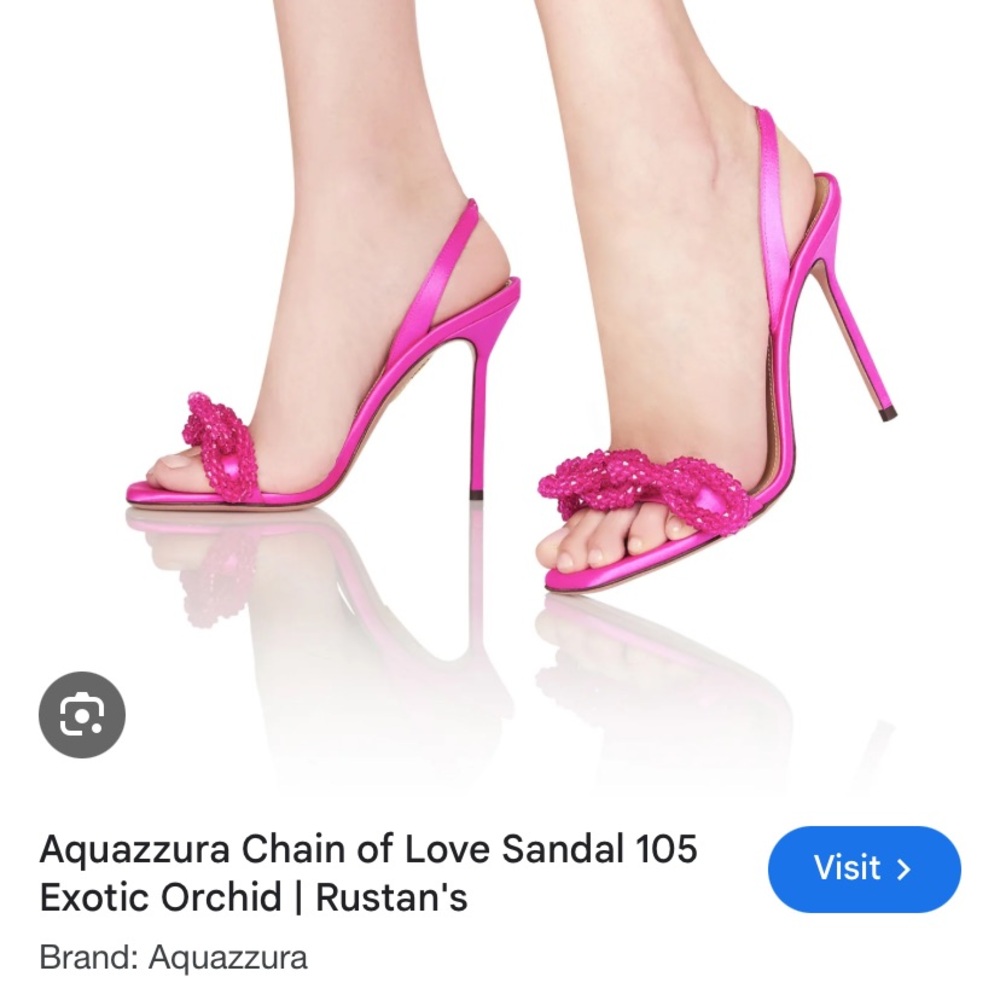 NWT Aquazzura Chain of Love Heals
Satin and Leather
Size 38